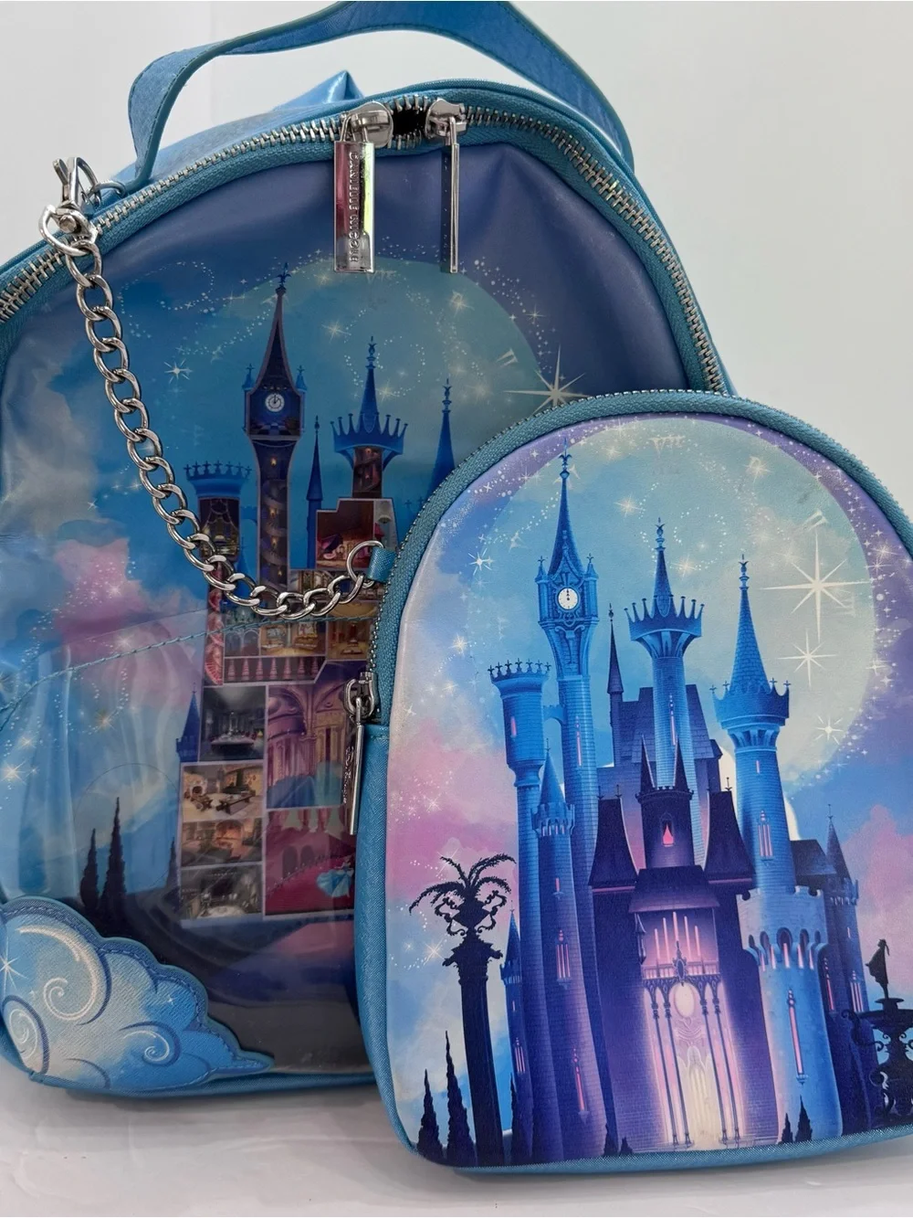 Danielle Nicole Disney Cinderella's Castle Mini Backpack w/ Removeable Case - Picture 2 of 10